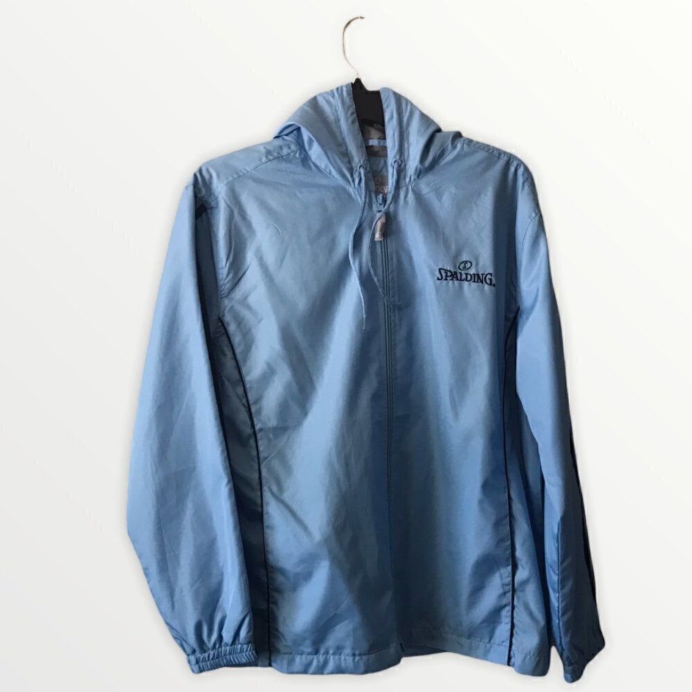 Spalding Light Blue Jacket with a Hoodie